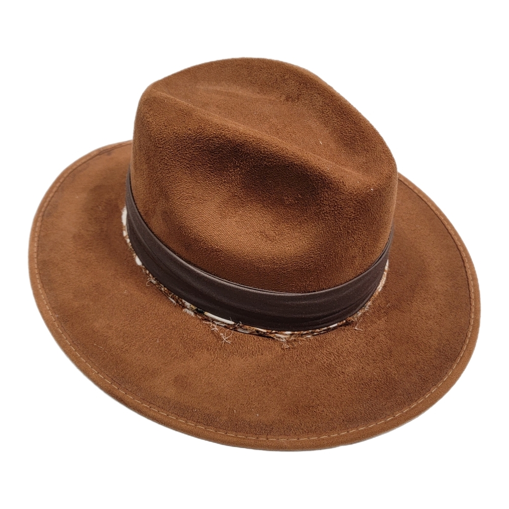 Gem Suede Leather Womens Western Cowboy Hat Brown Made USA